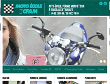 Tablet Screenshot of permis-moto-auto-bordeaux.com